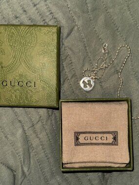 Gucci Silver Interlocking G Pendant Necklace